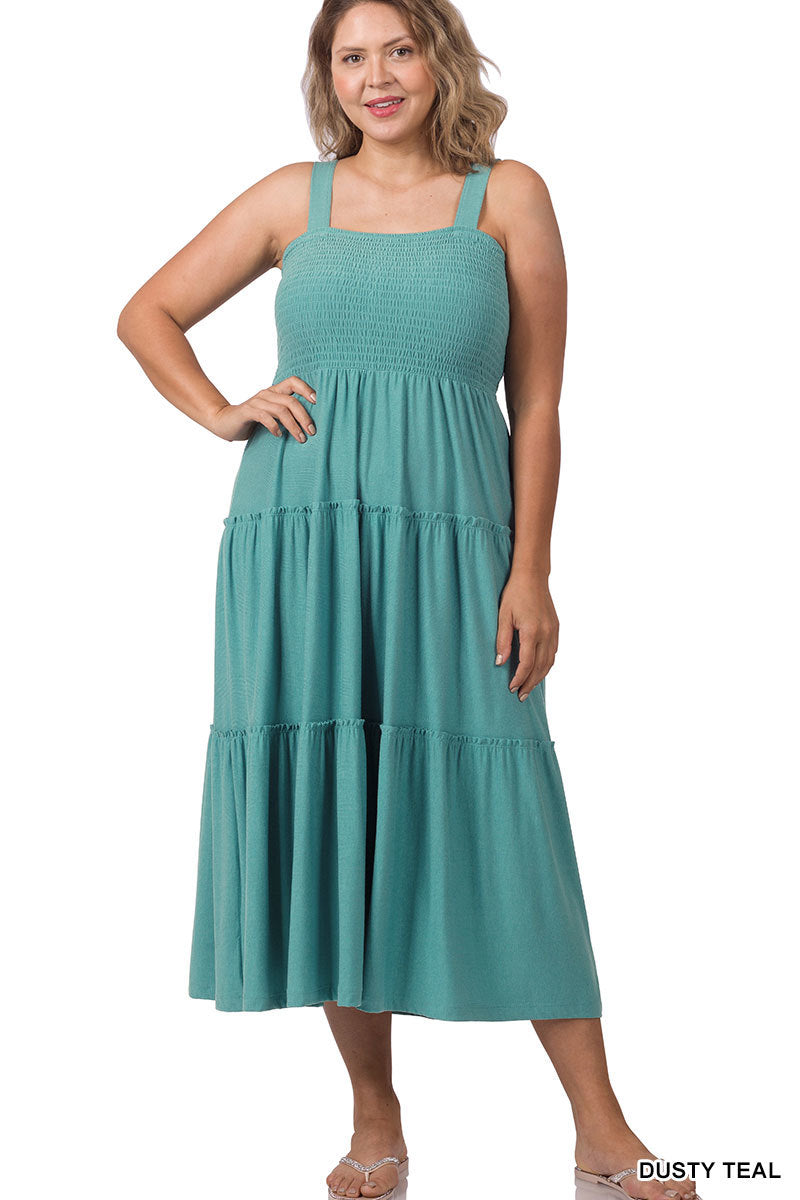 Smocked Tiered Dress