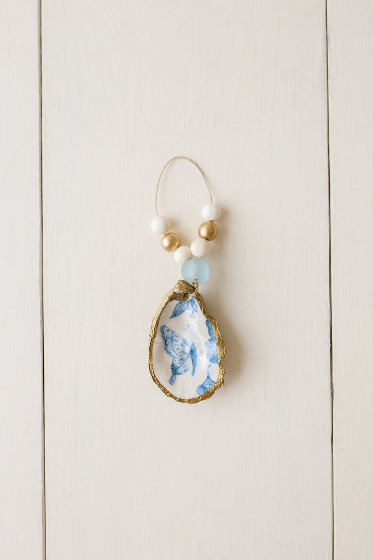 Decoupage Oyster Ornament