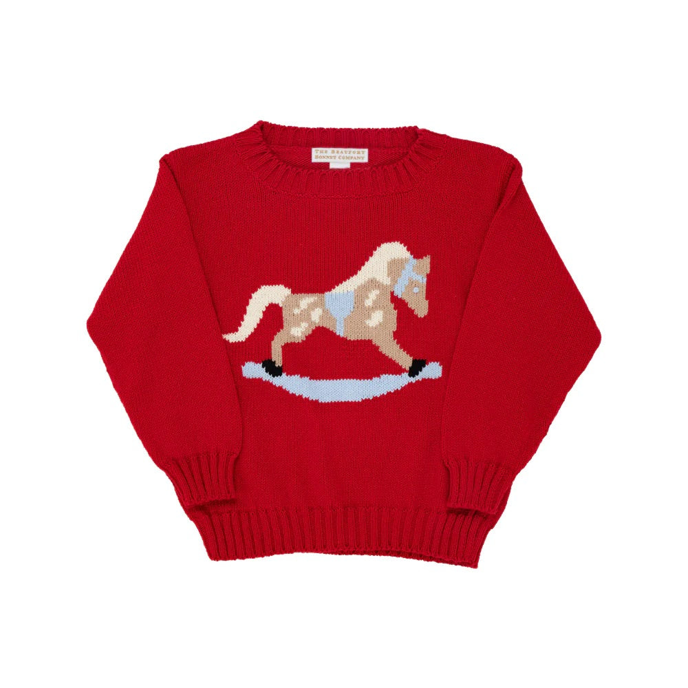 Isaac's Intarsia Sweater  - Richmond Red/Rocking Horse